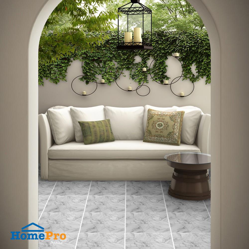 กระเบื้องพื้น 16x16 นิ้ว COTTO ซอฟท์ สโตน ขาว PM