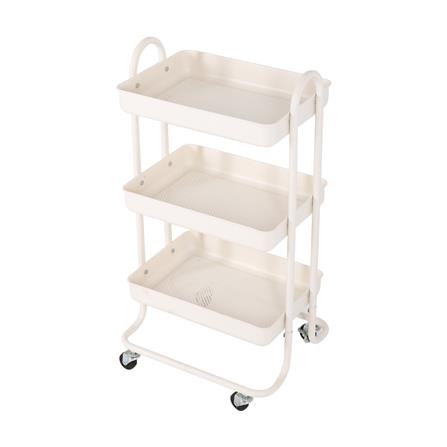 ชั้นวางของ 3 ชั้น มีล้อ STACKO ST25346 46x39.5x87 ซม. สีครีม