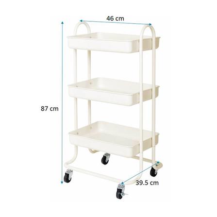 ชั้นวางของ 3 ชั้น มีล้อ STACKO ST25346 46x39.5x87 ซม. สีครีม_5