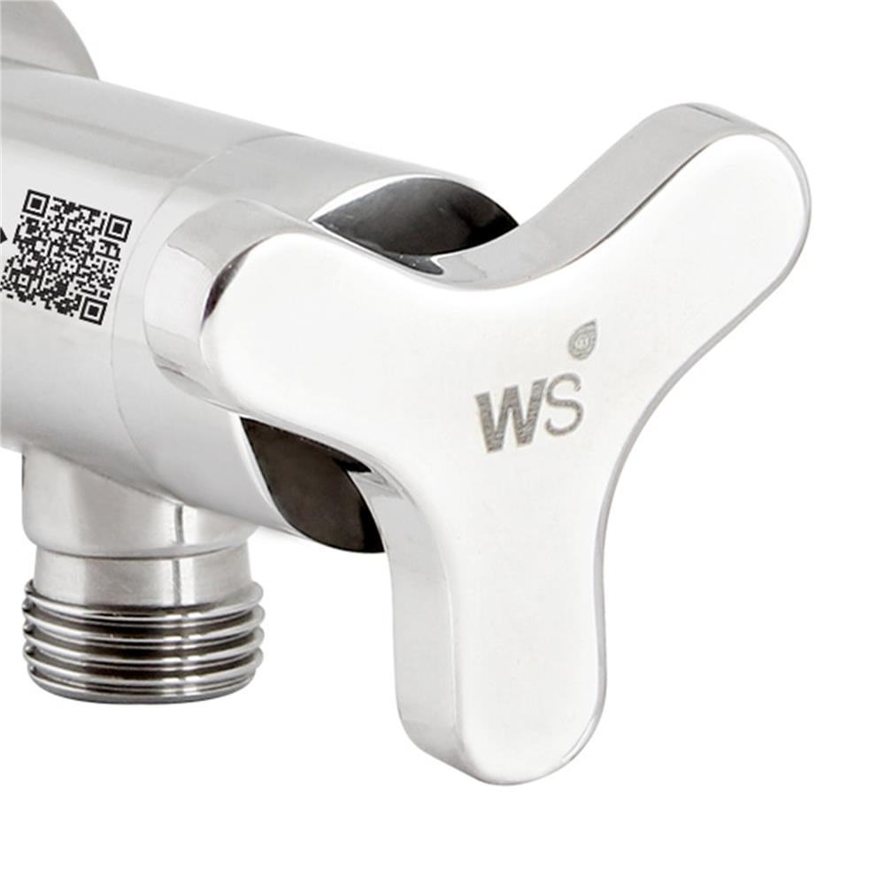 วาล์วฝักบัว 1 ทาง WS WP-0810 สีเงิน