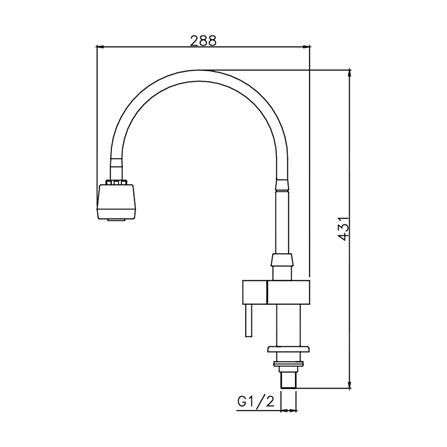 ก๊อกซิงค์เดี่ยวเคาน์เตอร์ WS-0233_1