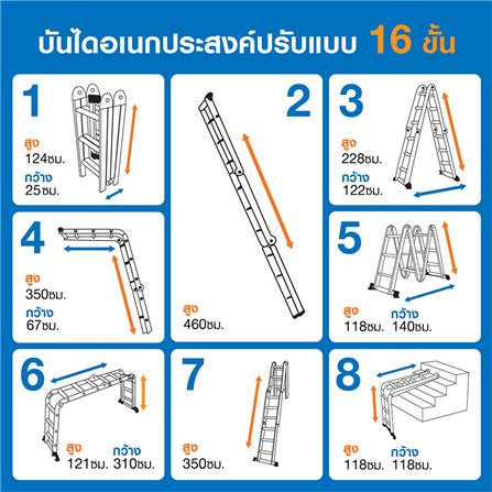 บันไดอเนกประสงค์ปรับแบบ MATALL R14204 16 ขั้น_5
