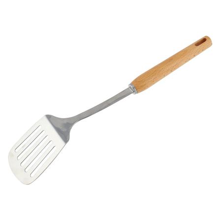 ตะหลิวสเตนเลสมีร่องด้ามไม้ FACKELMANN_1