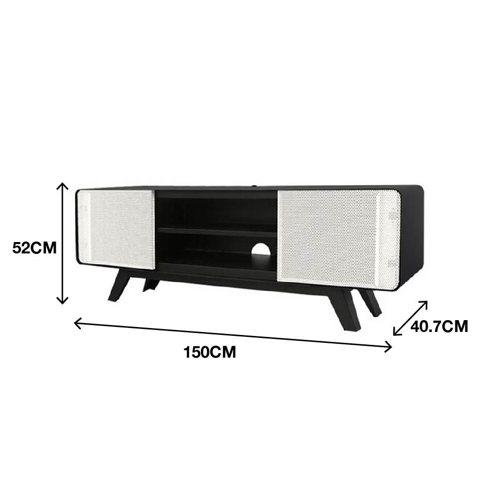 ตู้วางทีวี KIOSK PT-04 DG 150 ซม. สีดำ/ขาว