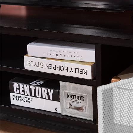 ตู้วางทีวี KIOSK PT-04 DG 150 ซม. สีดำ/ขาว_2