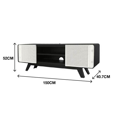 ตู้วางทีวี KIOSK PT-04 DG 150 ซม. สีดำ/ขาว_5