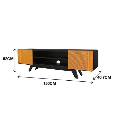 ตู้วางทีวี KIOSK PT-04 OR 150 ซม. สีดำ/ส้ม_5