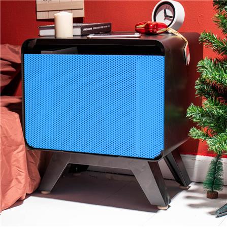 ตู้เหล็กบานเปิดทึบ KIOSK PT-01 BO สีดำ/ฟ้า_1