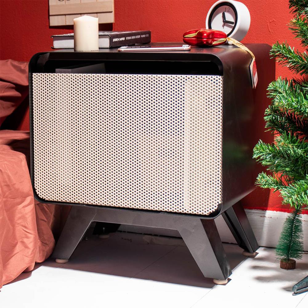 ตู้เหล็กบานเปิดทึบ KIOSK PT-01 DG สีดำ/ขาว