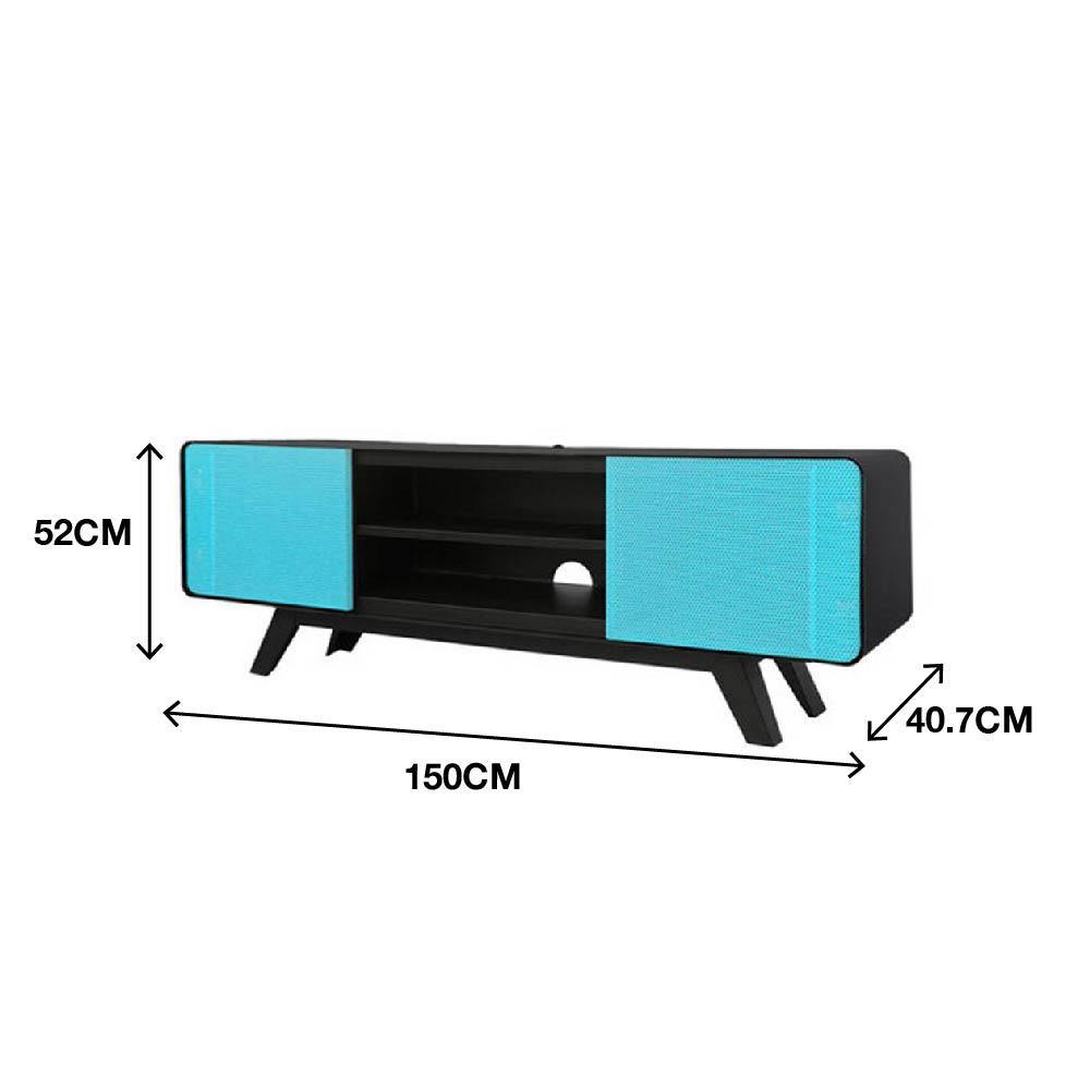 ตู้วางทีวี KIOSK PT-04 BO 150 ซม. สีดำ/ฟ้า