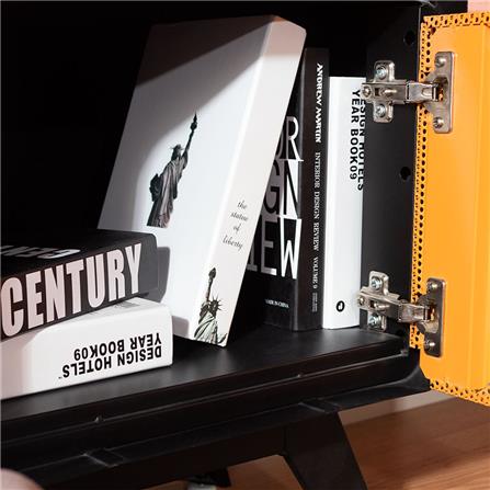 ตู้เหล็กบานผสม KIOSK PT-02 OR สีดำ/ส้ม_2