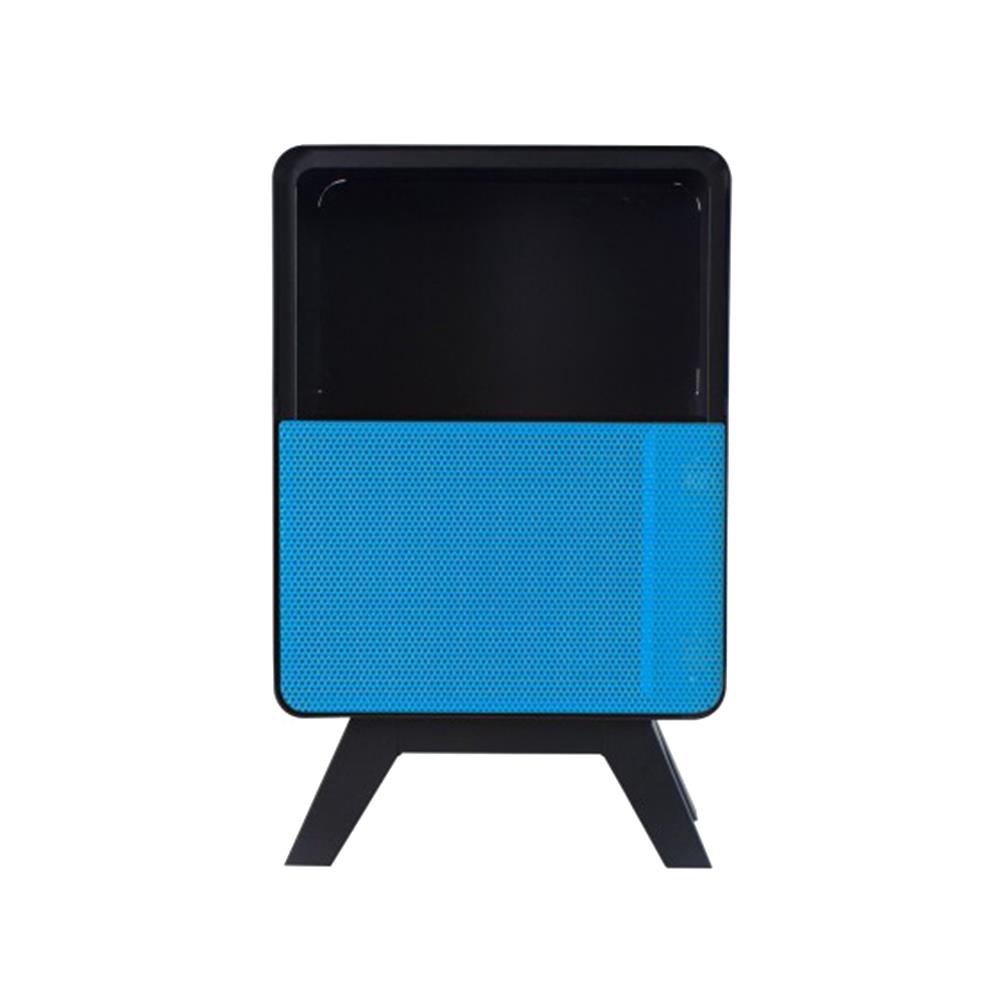 ตู้เหล็กบานผสม KIOSK PT-02 BO สีดำ/ฟ้า