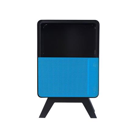 ตู้เหล็กบานผสม KIOSK PT-02 BO สีดำ/ฟ้า_1