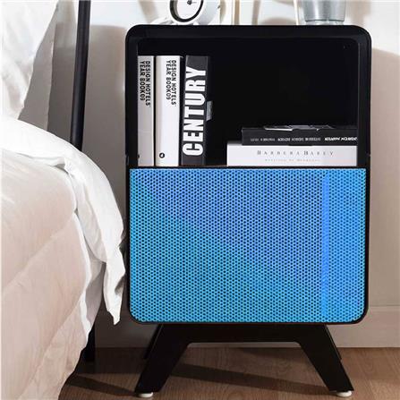 ตู้เหล็กบานผสม KIOSK PT-02 BO สีดำ/ฟ้า_2