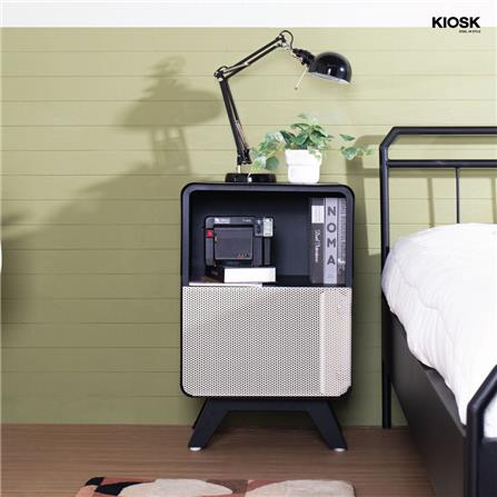 ตู้เหล็กบานผสม KIOSK PT-02 DG สีดำ/ขาว_2