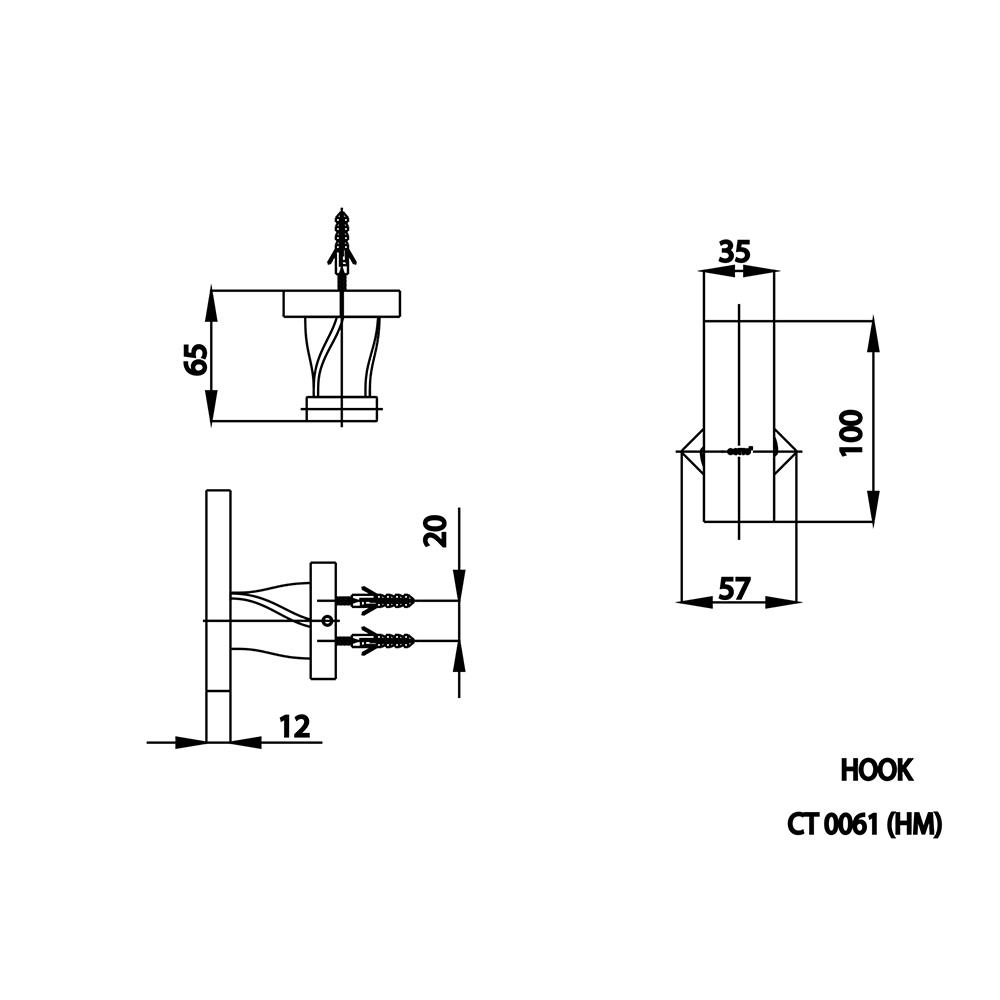 ขอแขวนผ้า COTTO CT0061#WH สีขาว