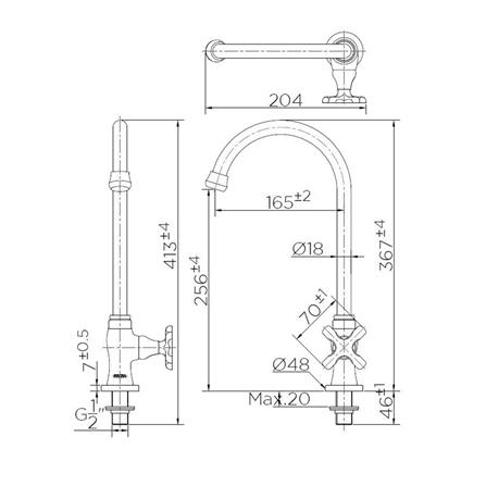 ก๊อกซิงค์เดี่ยวเคาน์เตอร์ KARAT KF-10-511-50 สีโครม_2