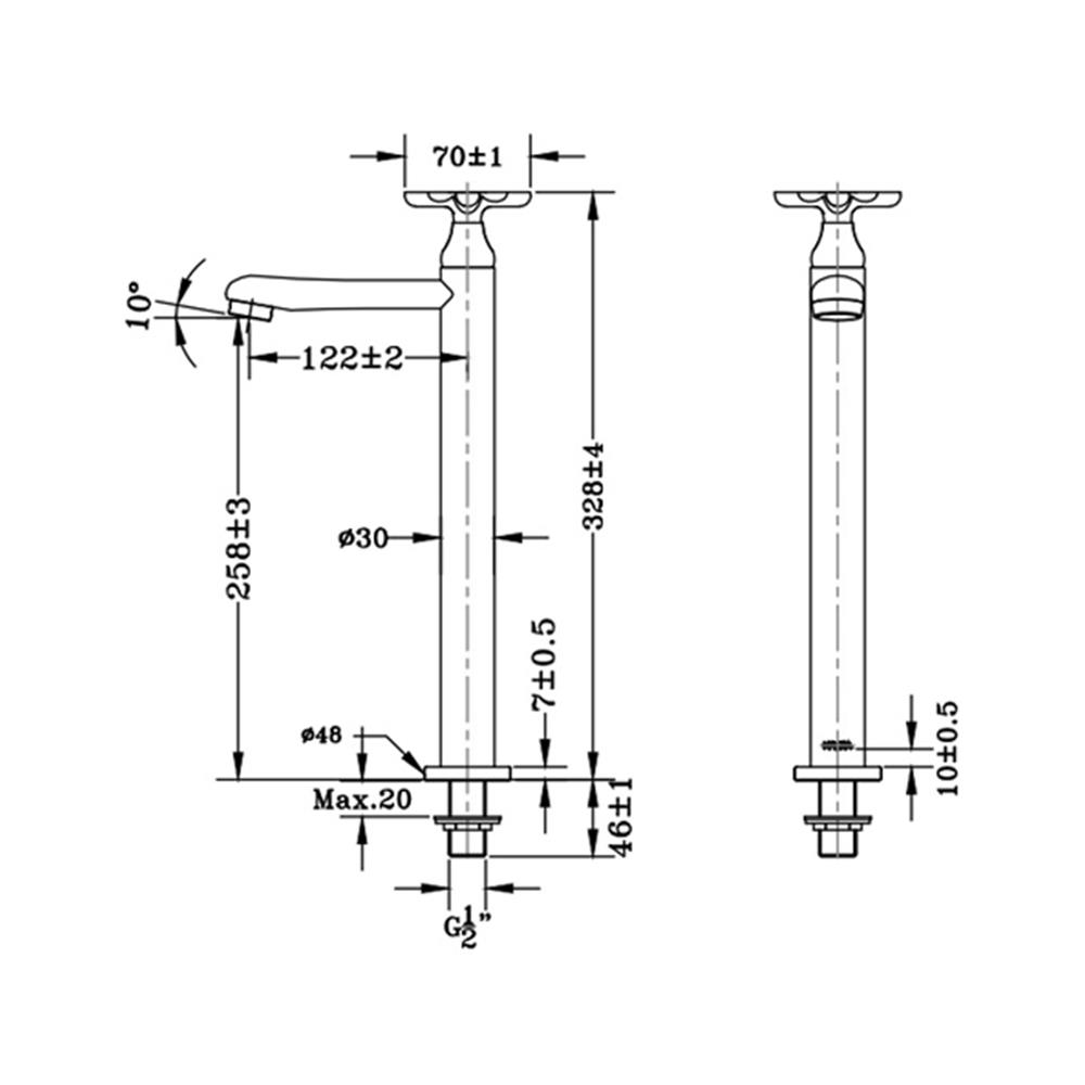 ก๊อกอ่างล้างหน้าเดี่ยว KARAT KF-10-111-50
