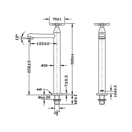 ก๊อกอ่างล้างหน้าเดี่ยว KARAT KF-10-111-50_1