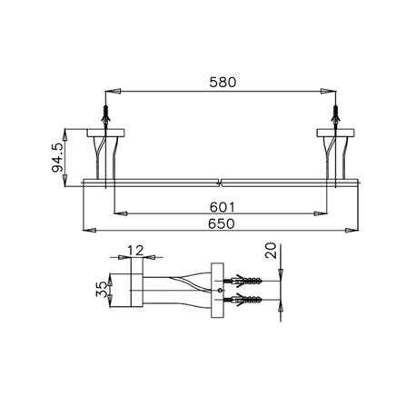 ราวแขวนผ้า COTTO CT0063#BL สีดำ_1