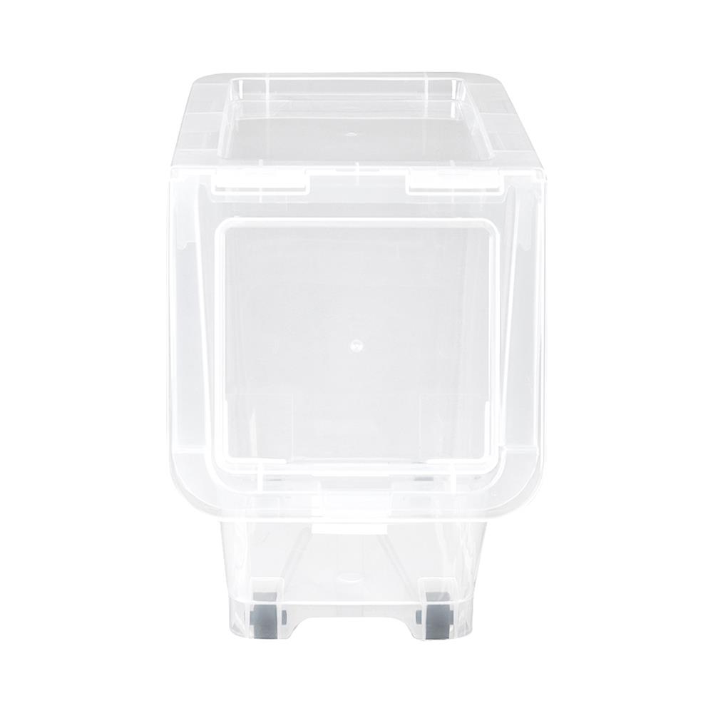 กล่องเก็บของ มีล้อ ฝาหน้า STACKO 70550 ไซซ์ S สีใส