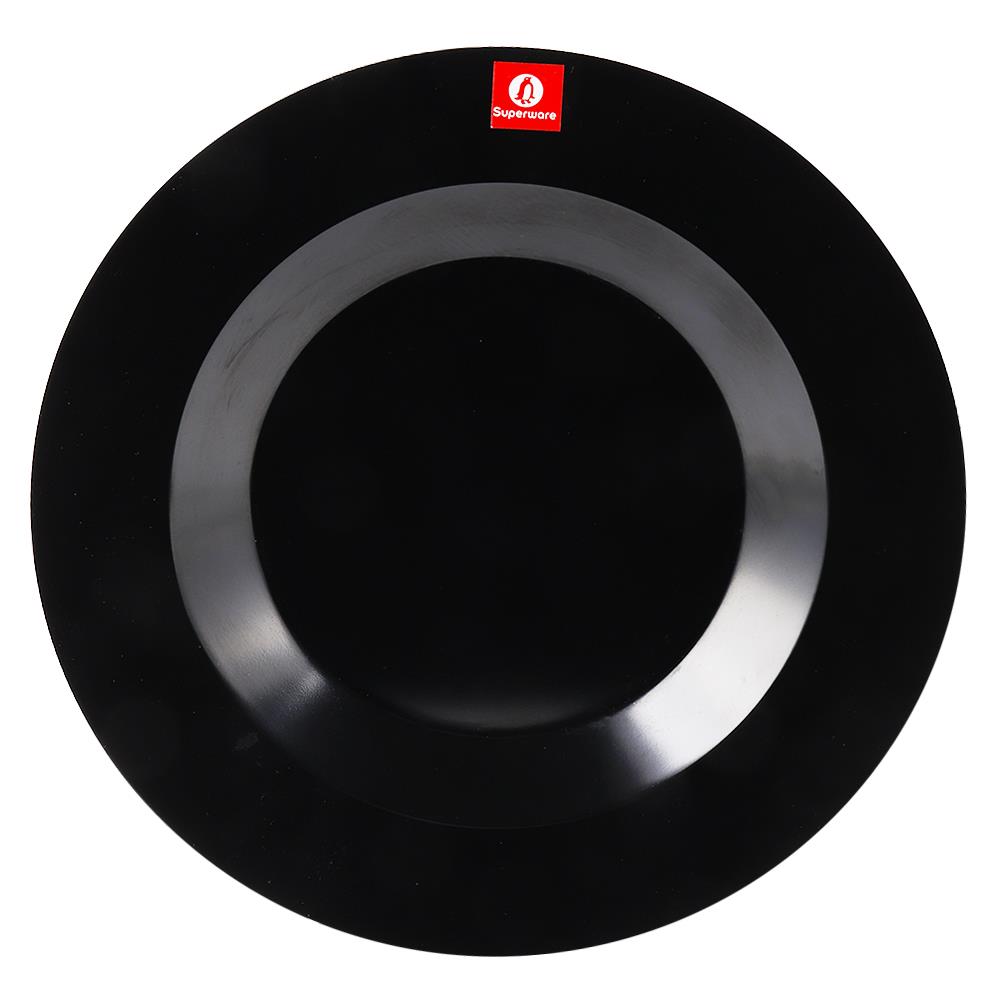 จานเมลามีนลึก 9.5" SUPERWARE NEWEDGE ดำ
