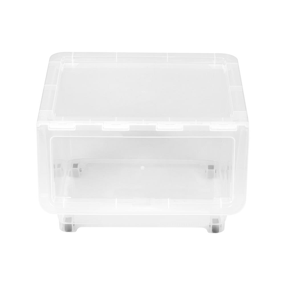 กล่องเก็บของ มีล้อ ฝาหน้า STACKO 70552 ไซซ์ L สีใส