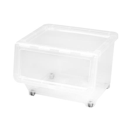 กล่องเก็บของ มีล้อ ฝาหน้า STACKO 70552 ไซซ์ L สีใส_0