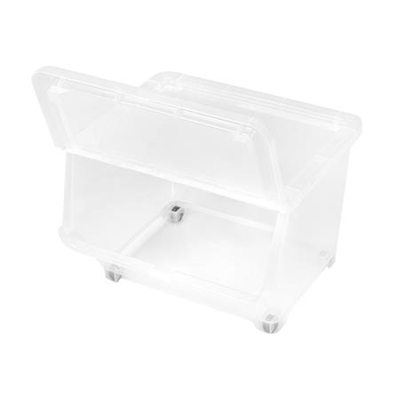 กล่องเก็บของ มีล้อ ฝาหน้า STACKO 70552 ไซซ์ L สีใส_2