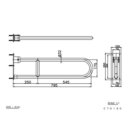 ราวมือจับยกขึ้นลง COTTO CT0190_1