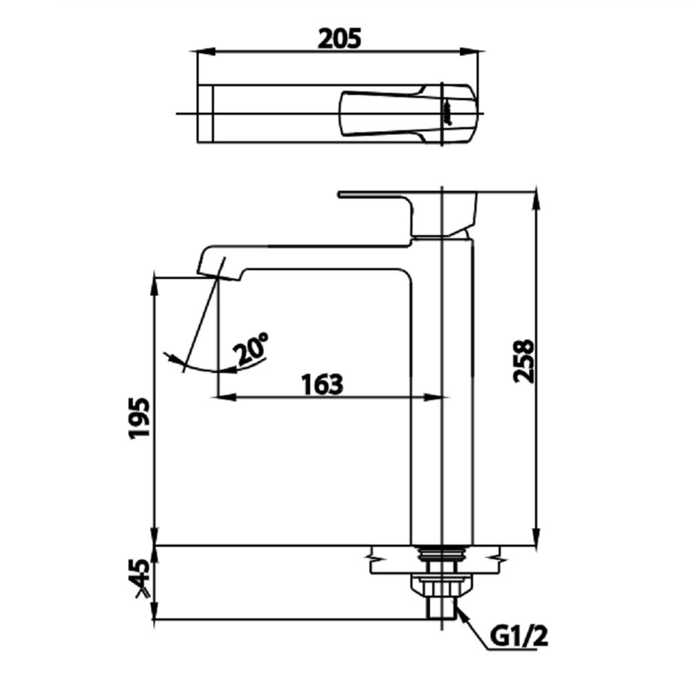 ก๊อกอ่างล้างหน้าเดี่ยว COTTO CT1182AY