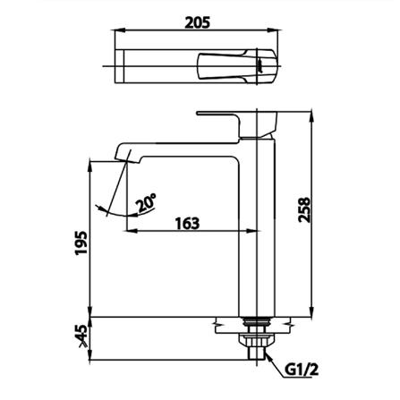 ก๊อกอ่างล้างหน้าเดี่ยว COTTO CT1182AY_1