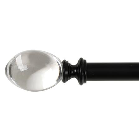 รางเหล็ก ยืดหด HOME LIVING STYLE OVAL 110-210 ซม. สีดำ