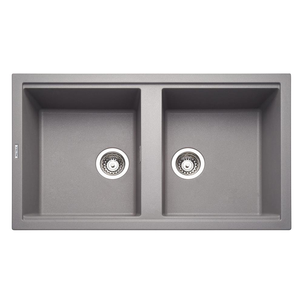 ซิงค์ฝัง 2หลุม METRIX KIN 20 ซม. สีโครเมียม