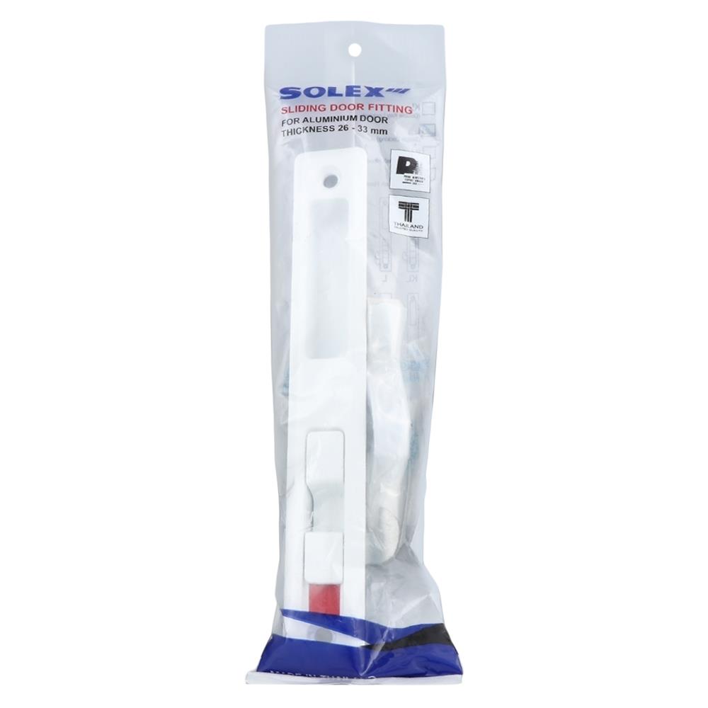 มือจับบานเลื่อน ปุ่มล็อก SOLEX L