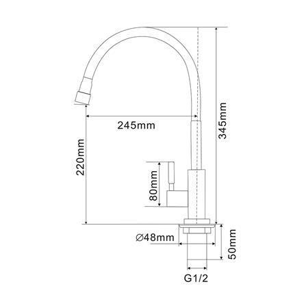 ก็อกซิงค์เดี่ยวเคาน์เตอร์ RASLAND RS SS-30422_4