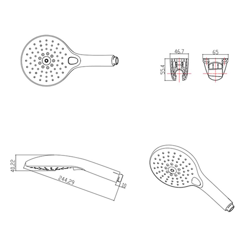 ชุดฝักบัวสายอ่อน 3 ระดับ AMERICAN STANDARD F40017-CHADY สีโครม