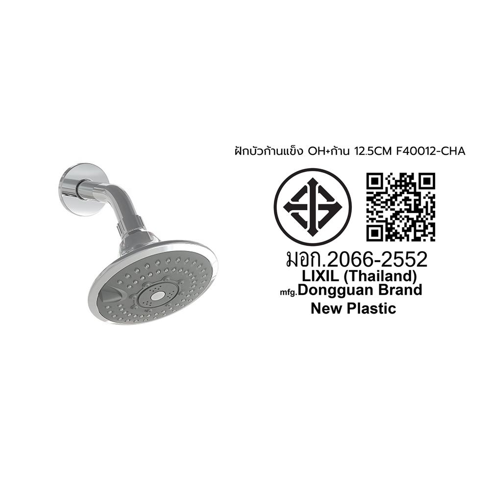 ฝักบัวก้านแข็ง OH พร้อมก้าน AMERICAN STANDARD F40012-CHA 12.5 ซม. สีโครม