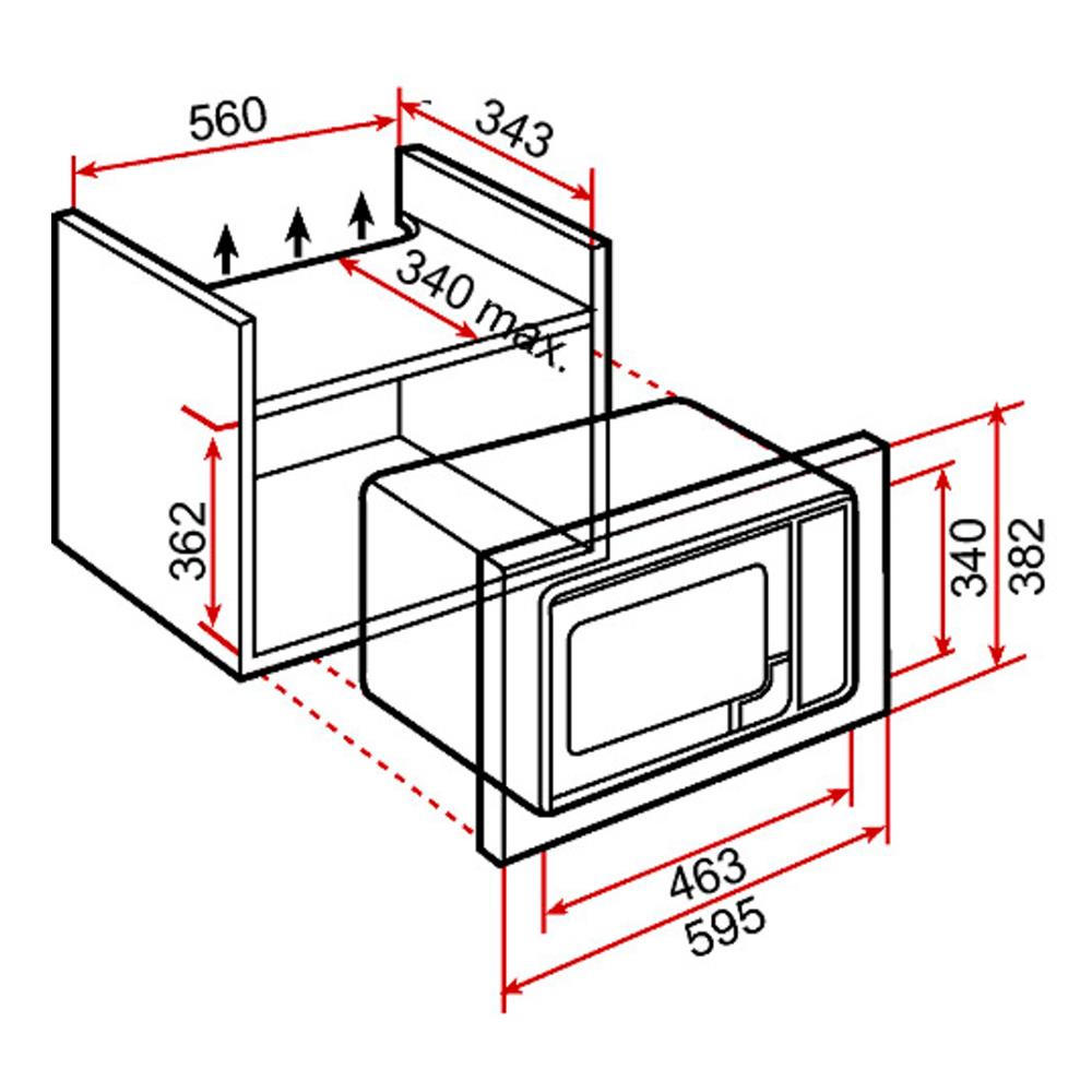 ไมโครเวฟฝังดิจิตอล TEKA MWE 209 FI 59.50 ซม.