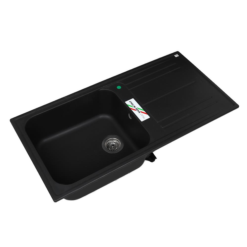 ซิงค์ฝัง 1หลุม 1ที่พัก METRIX MOS11BL สีดำ