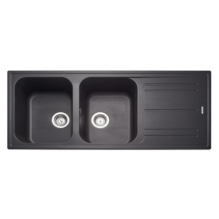 ซิงค์ฝัง 2หลุม 1ที่พัก METRIX MOS21BL สีดำ