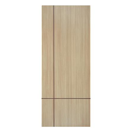 ประตูภายในเมลามีน W ME1 80X200 ซม. สี LIGHT TEAK ALLOVER ไม่เจาะลูกบิด_0
