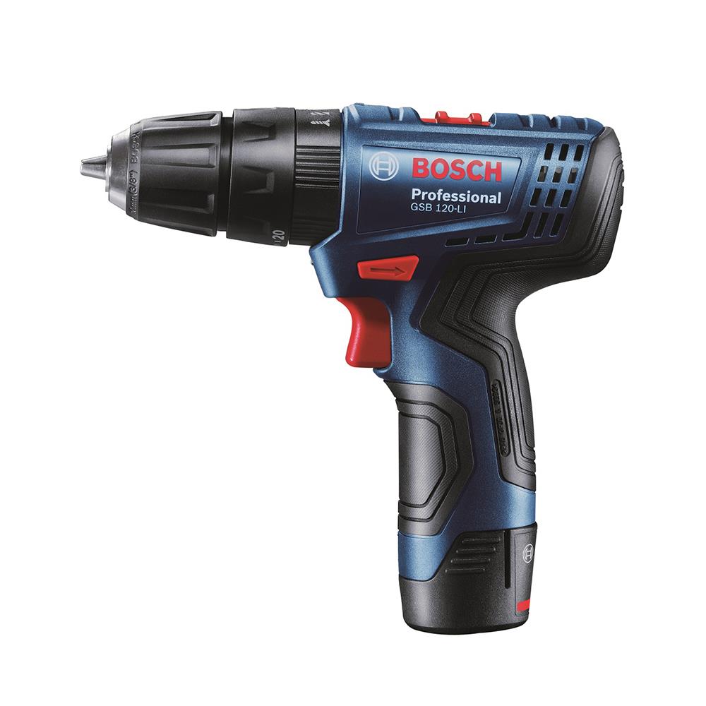 สว่านกระแทกไร้สาย (พร้อมแบตเตอรี่) BOSCH GSB120-Li 12 โวลต์