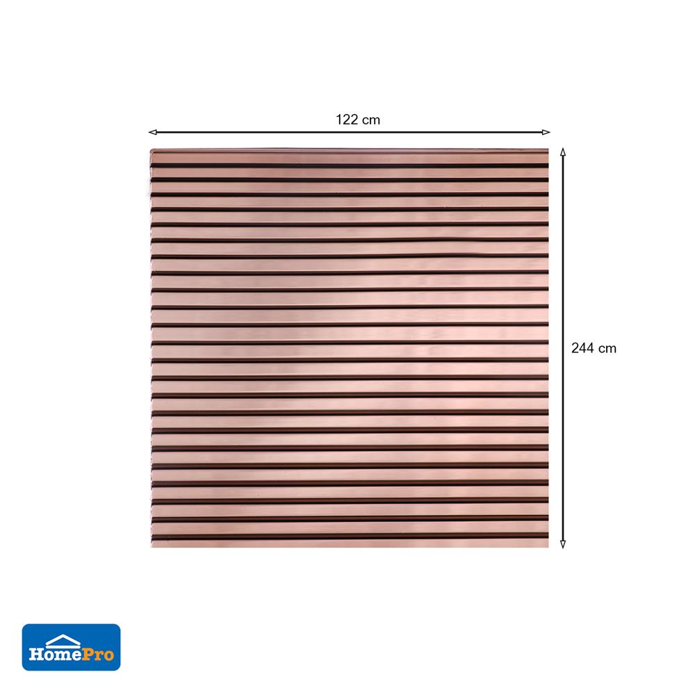 แผ่นโพลีคาร์บอเนต ลูกฟูก SUNSHIELD 5.7 มม. 1.22X2.44 ม. สีน้ำตาลเข้มใส