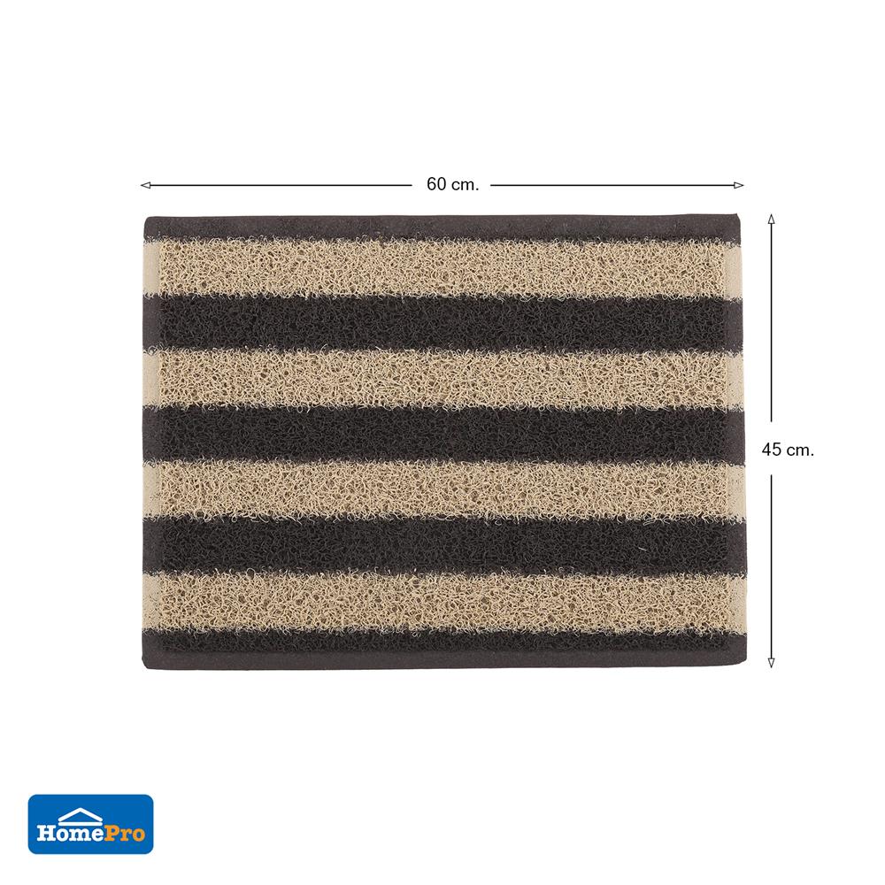 พรมเช็ดเท้าดักฝุ่น HOME LIVING STYLE CMDB11S 45X60 ซม. สีน้ำตาล/เบจ