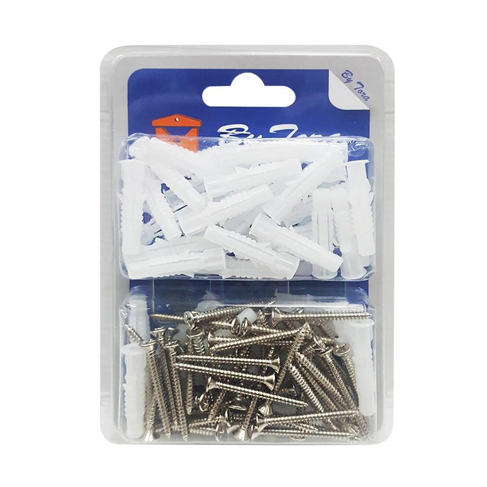 พุกอิฐบล็อกพร้อมสกรู BY TORA เบอร์ 7 50 ตัว