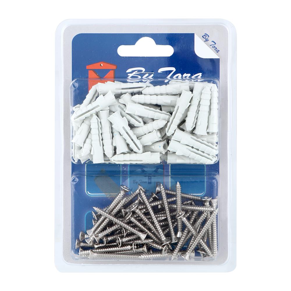 พุกพลาสติก พร้อมสกรู BY TORA เบอร์ 7 50 ตัว