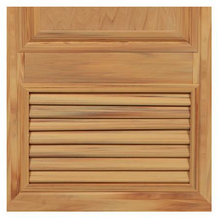 ประตูห้องน้ำ PVC AZLE W1 เกล็ดล่าง 70X200 ซม. สีสักทอง_2