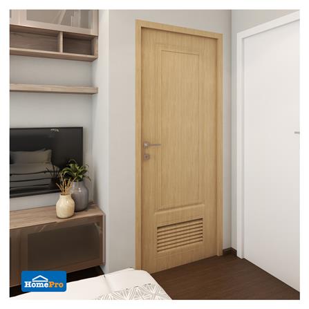 ประตูห้องน้ำ PVC AZLE W1 เกล็ดล่าง 70X200 ซม. สีสักทอง_3