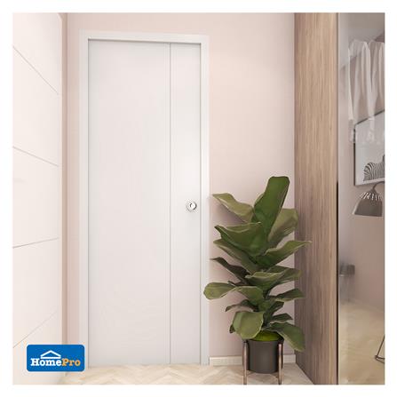 ประตูห้องน้ำ PVC AZLE GROOVE P1 70X200 ซม. สีขาว_3